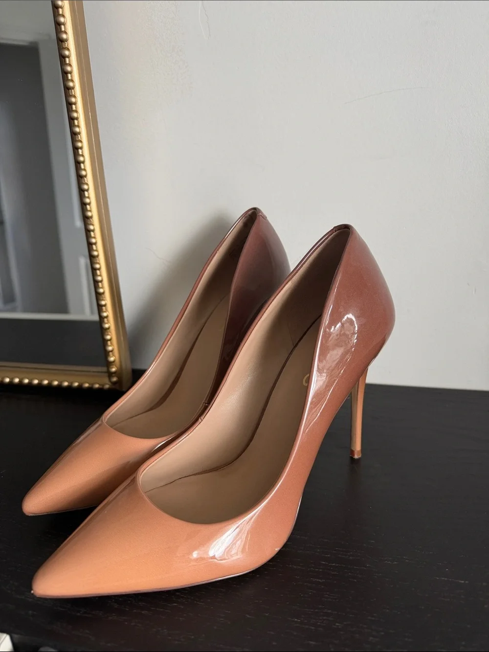 Aldo Pointed-Toe High Heel Pumps in Nude
